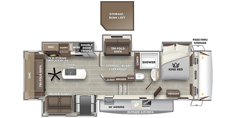 2022 FOREST RIVER SABRE 36BHQ - Floorplan 1