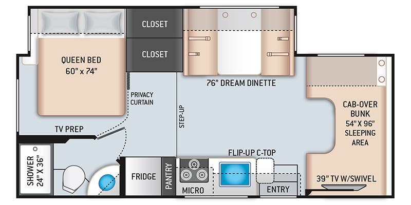 2022 Thor Motor Coach Coleman 24CM floorplan