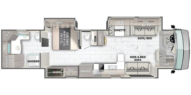 2025 Forest River Berkshire XL 40H floorplan