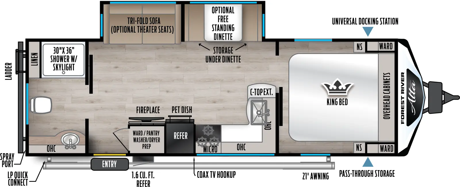 2026 EAST TO WEST 2600KRB - Floorplan 1