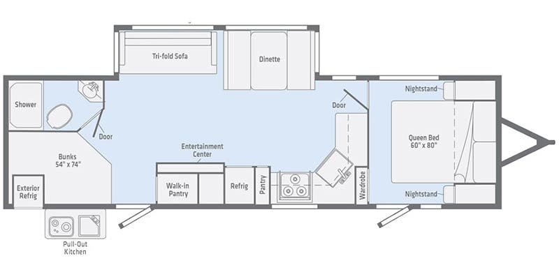 2021 WINNEBAGO 3033BH - Floorplan 1