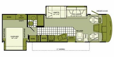 2006 Fleetwood Southwind 32VS - Floorplan 1