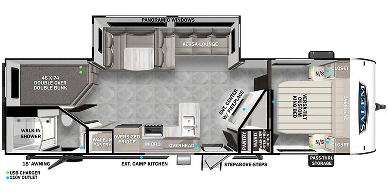 2025 FOREST RIVER 26DBUDX - Floorplan 1