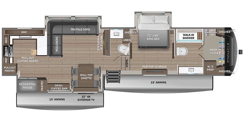 2025 JAYCO PINNACLE 38 FBRK - Floorplan 1