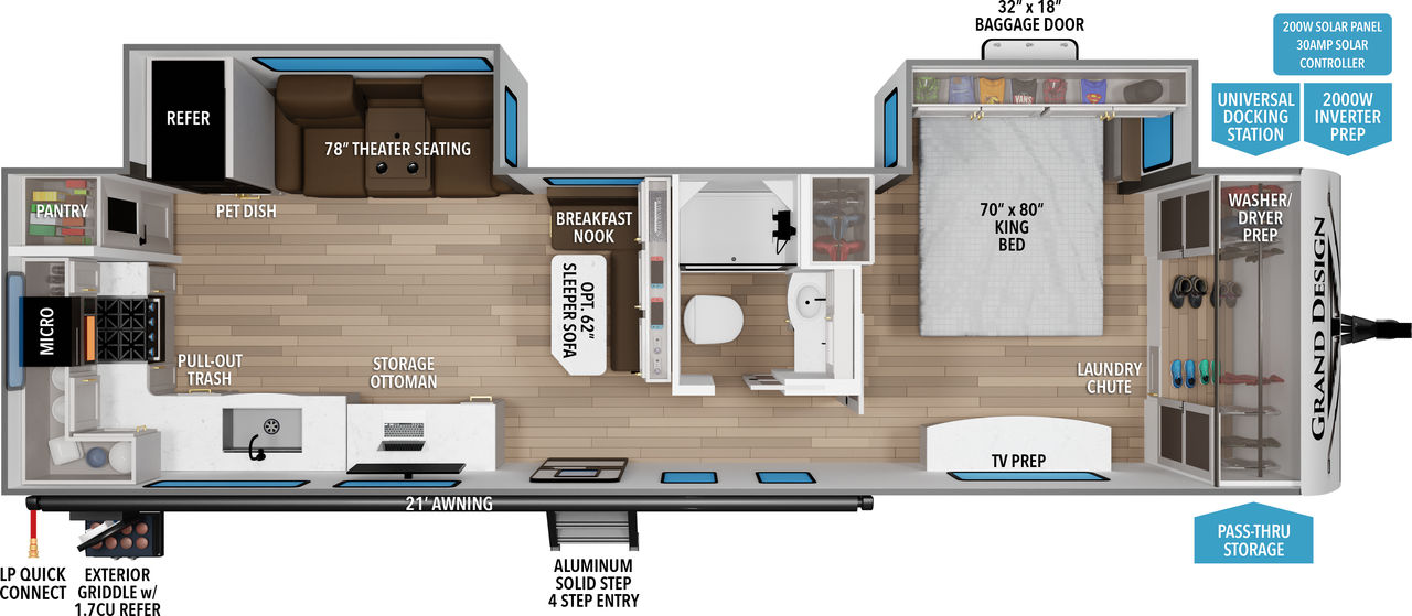 2027 GRAND DESIGN 315RKT - Floorplan 1