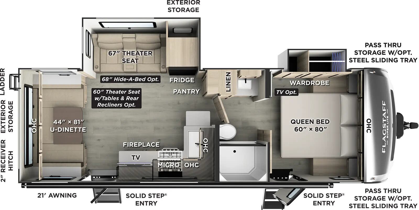 2026 Forest River Flagstaff Super Lite 26SRD floorplan
