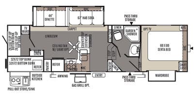 2014 Forest River Rockwood Signature Ultra Lite 8286WS - Floorplan 1