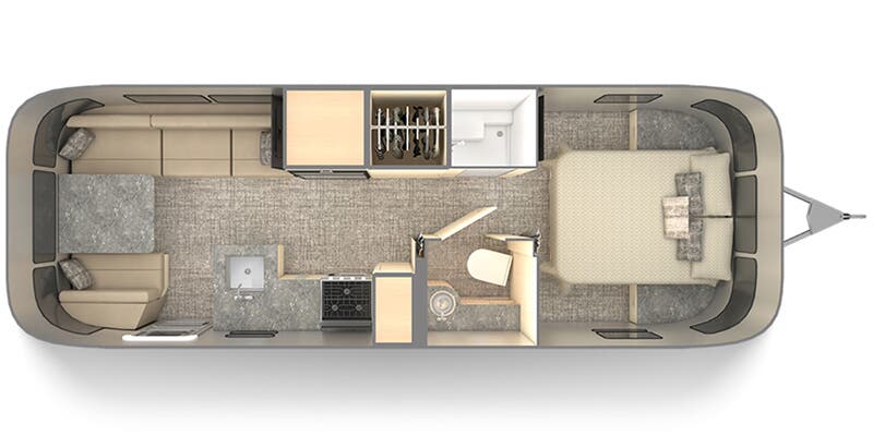 2026 Airstream Flying Cloud 27FB - Floorplan 1