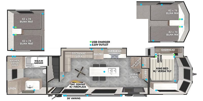 2025 FOREST RIVER 42VIEW - Floorplan 1