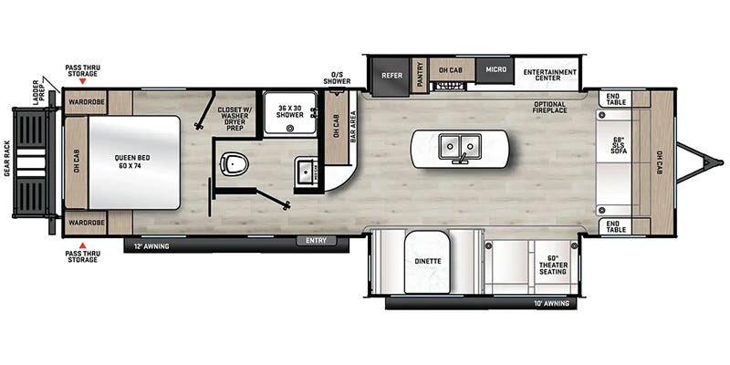 2024 COACHMEN 283FEDS - Floorplan 1