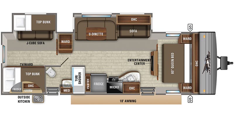 2021 JAYCO JAYFLIGHT 32BHDS - Floorplan 1