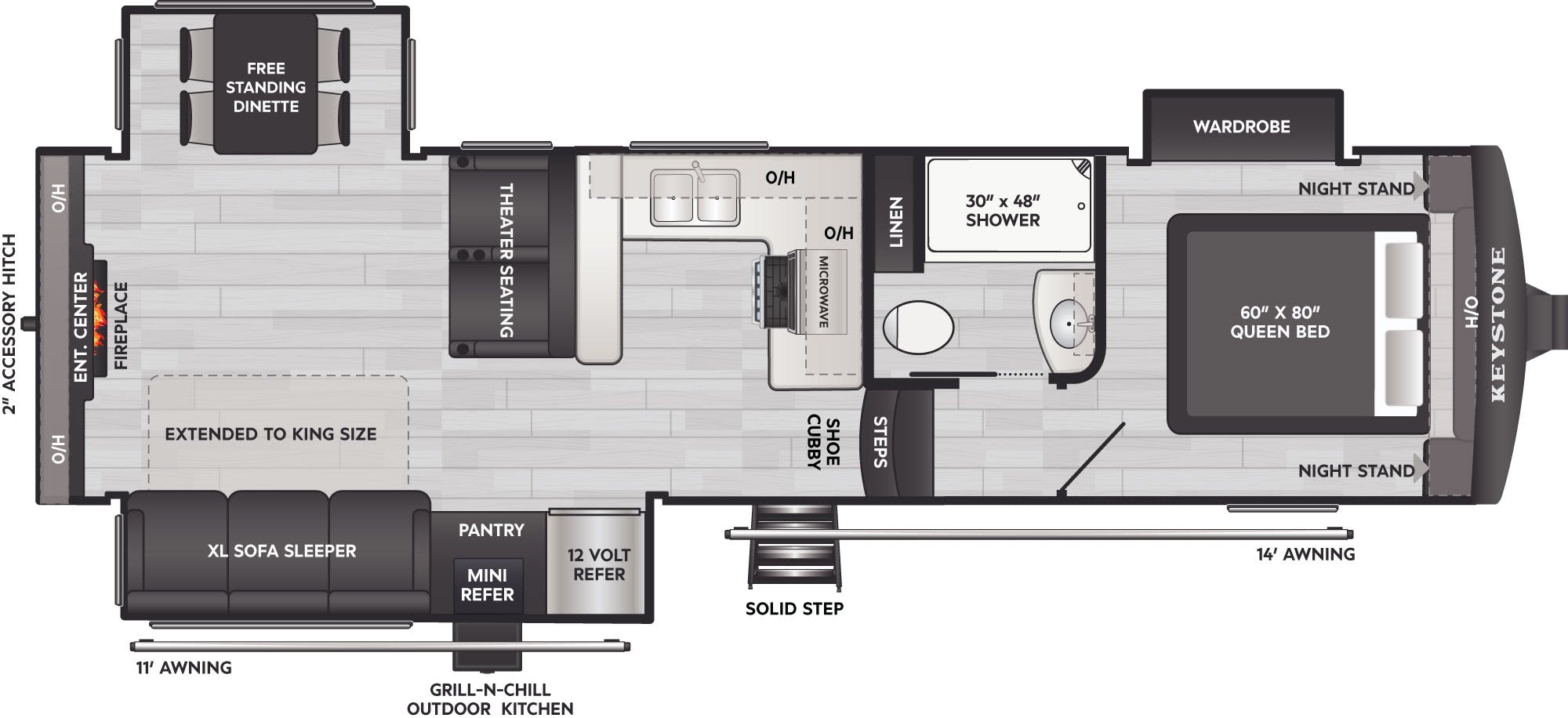 2026 Keystone Arcadia Super Lite 294SLRD - Floorplan 1