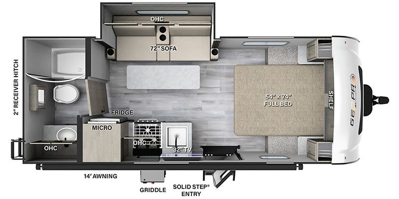 2024 Forest River Rockwood Geo Pro G20FBS - Floorplan 1