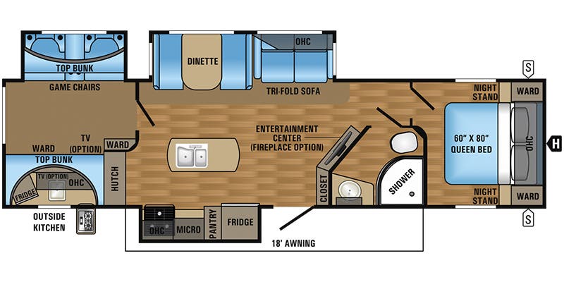 2017 Jayco Eagle HT 324BHTS floorplan