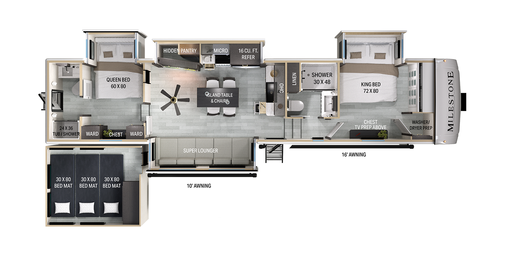 2027 HEARTLAND MILESTONE 39TB - Floorplan 1