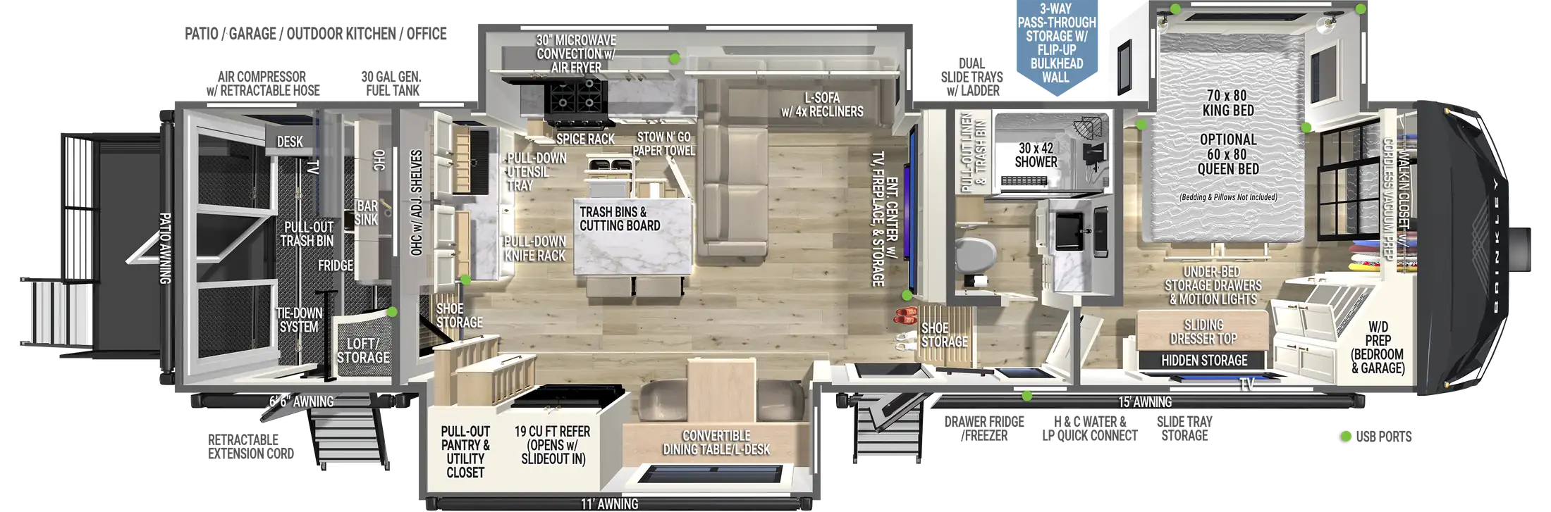 2026 Brinkley RV Model G 3250 - Floorplan 1