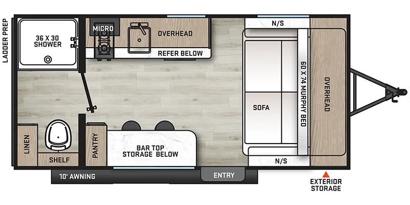 2026 COACHMEN 154RBX - Floorplan 1