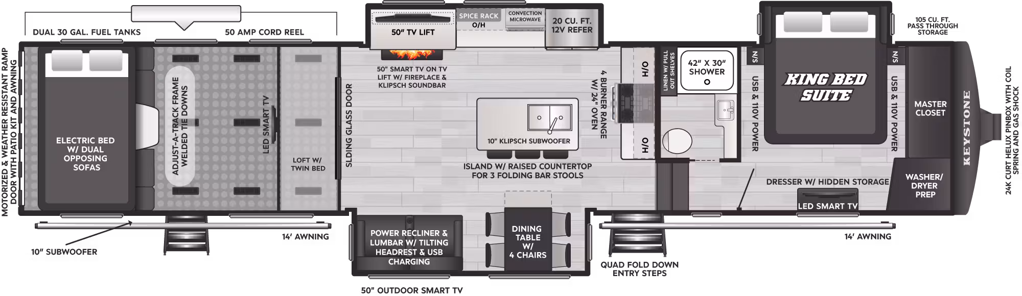 2026 Keystone Raptor 430 - Floorplan 1