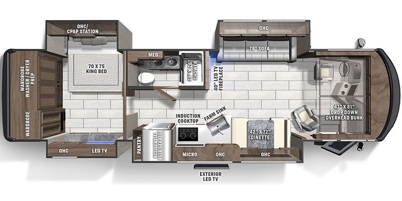 2023 Coachmen Sportscoach SRS 354QS - Floorplan 1