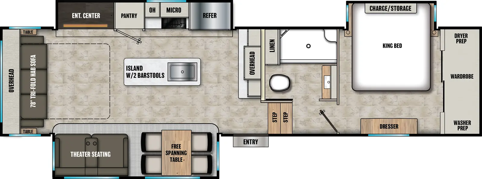 2027 Coachmen Chaparral 336TSIK - Floorplan 1