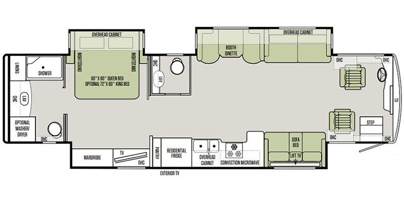 2019 Tiffin Allegro Red 37 BA - Floorplan 1