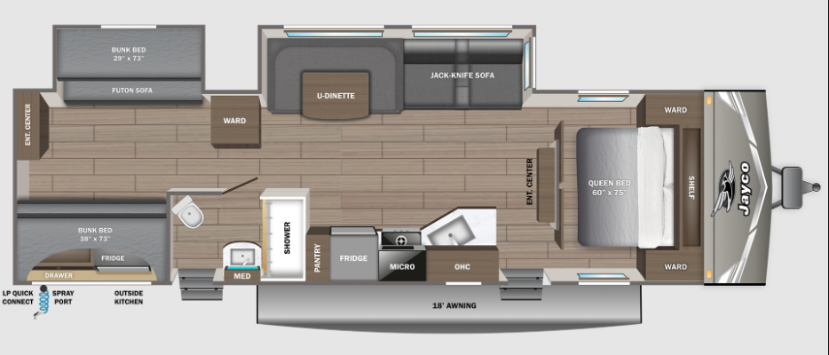 2027 JAYCO Jay Flight 321BDS - Floorplan 1