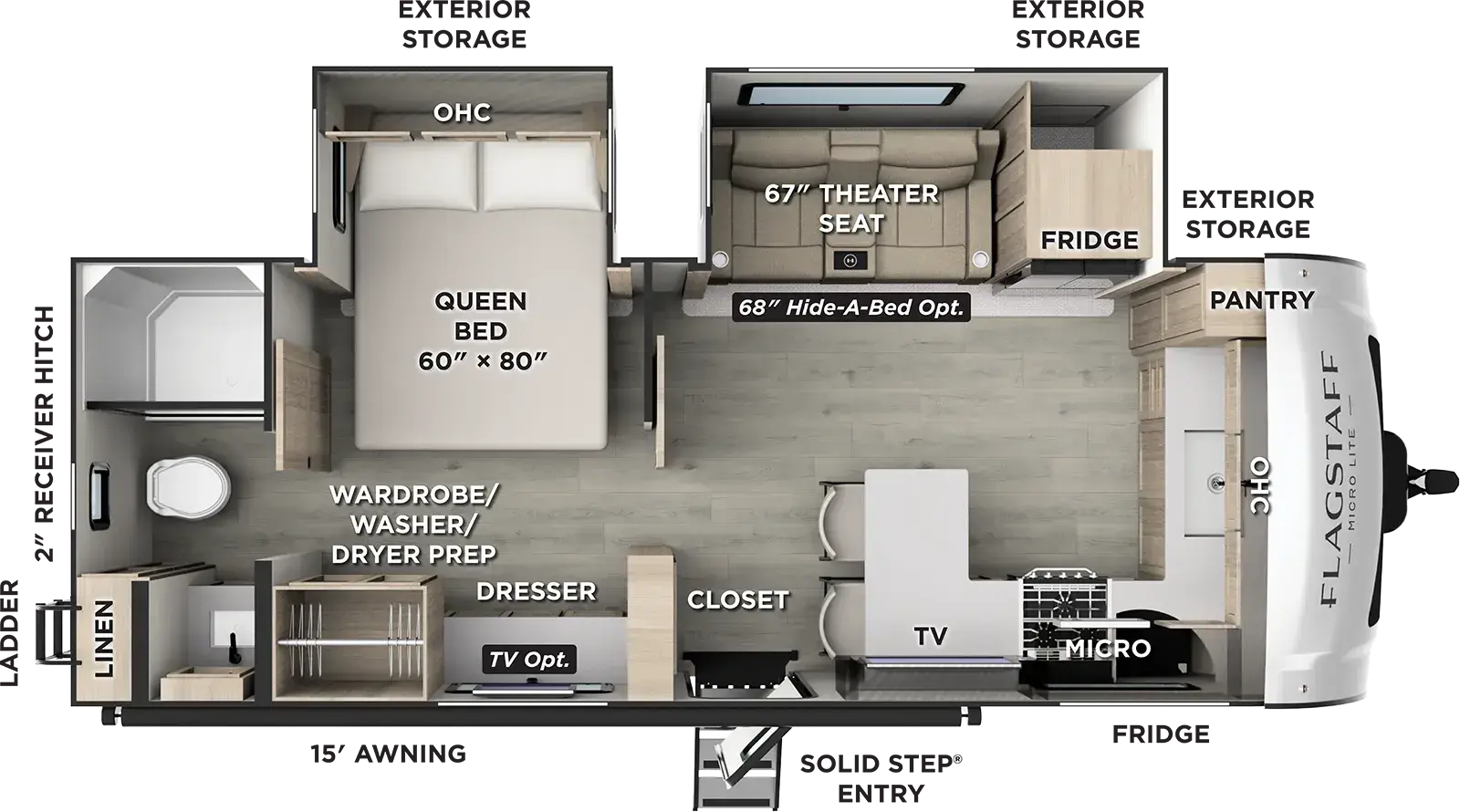 2027 FOREST RIVER 25MBR - Floorplan 1