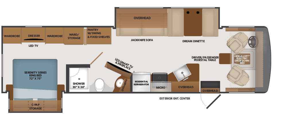 2026 Fleetwood Fortis 34MB - Floorplan 1