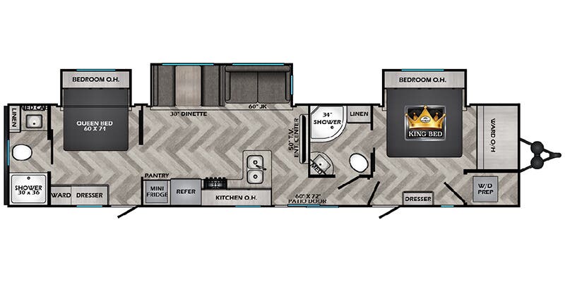 2026 CrossRoads Zinger 390DB floorplan