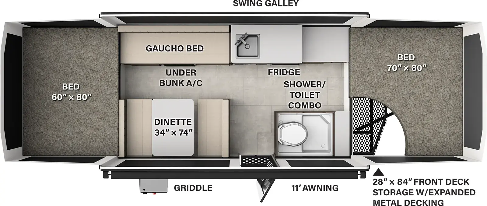 2027 Forest River Rockwood Freedom 2270FT - Floorplan 1