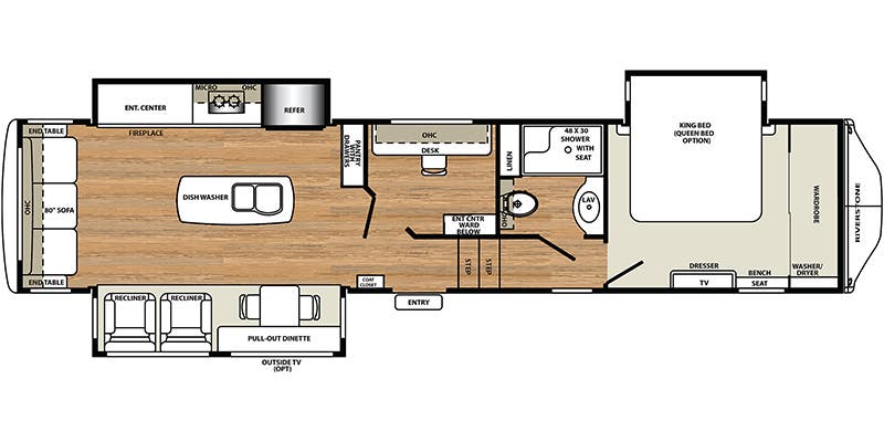 2018 FOREST RIVER 39MO - Floorplan 1