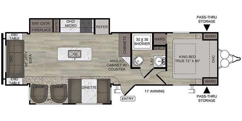 2020 EAST-WEST DELLA TERRA 292MK - Floorplan 1