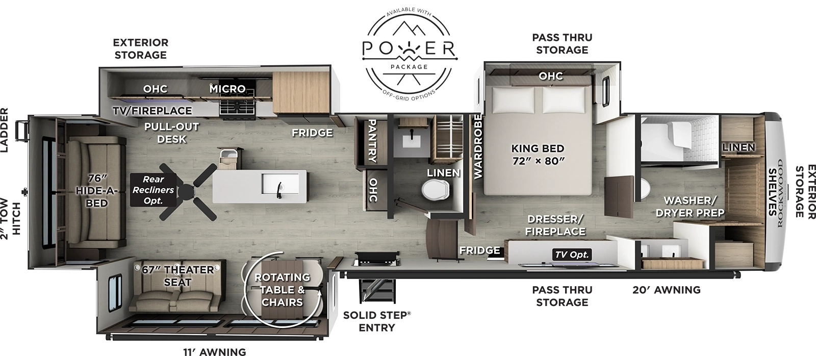2027 FOREST RIVER 401SFB - Floorplan 1