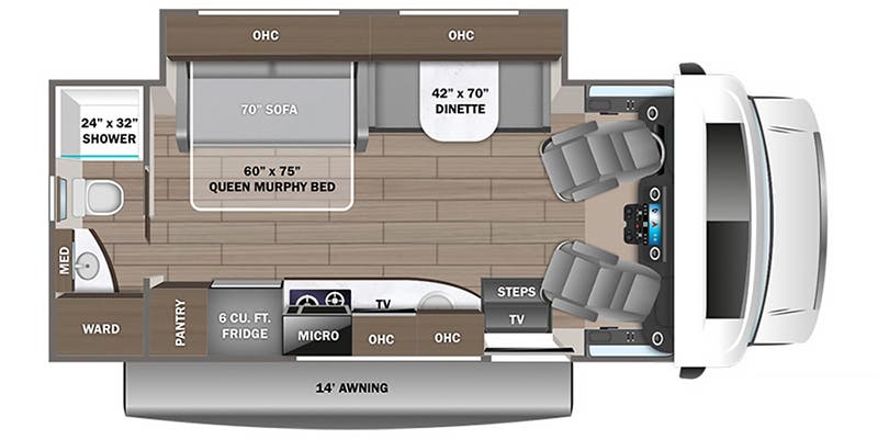 2024 Entegra Coach Qwest 24R - Floorplan 1