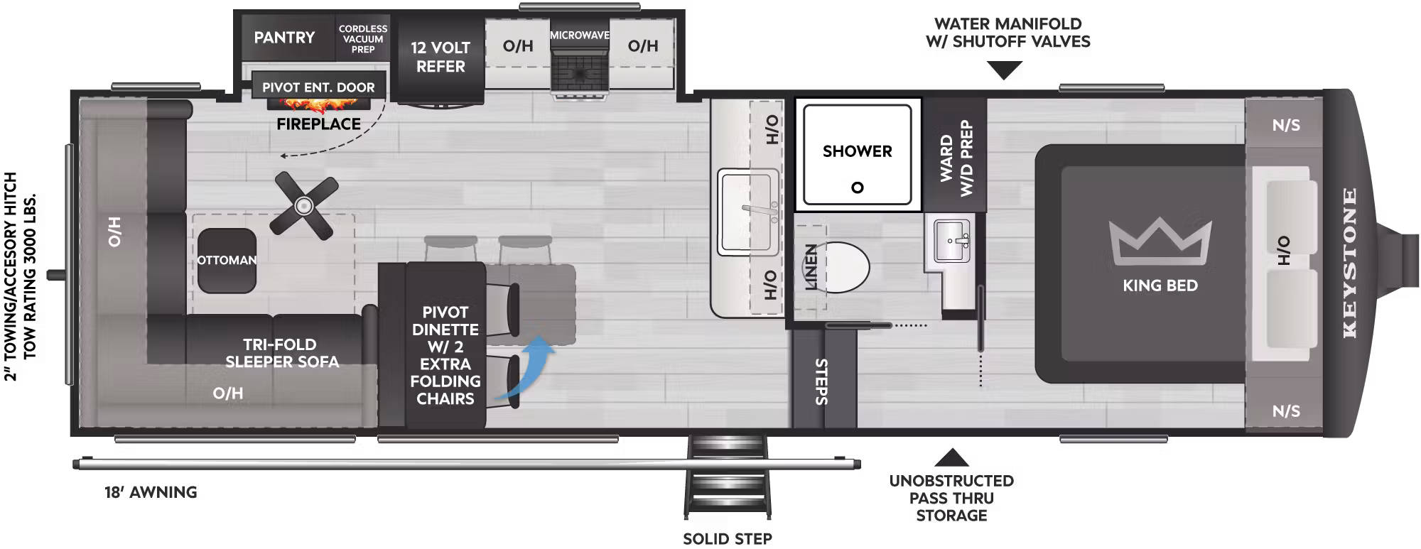 2027 Keystone Cougar Half-Ton 26RES floorplan