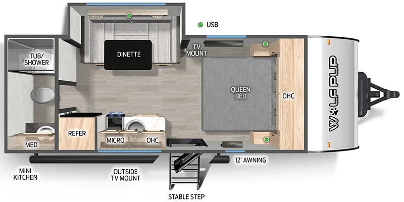 2025 Forest River Cherokee Wolf Pup 16KHW floorplan