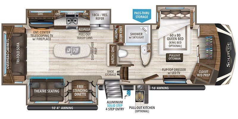 2021 GRAND DESIGN SOLITUDE 310GK - Floorplan 1