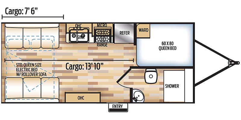 2017 Coachmen Adrenaline 19CB floorplan