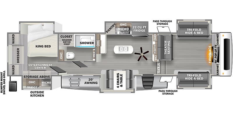 2022 FOREST RIVER 379FLOK - Floorplan 1
