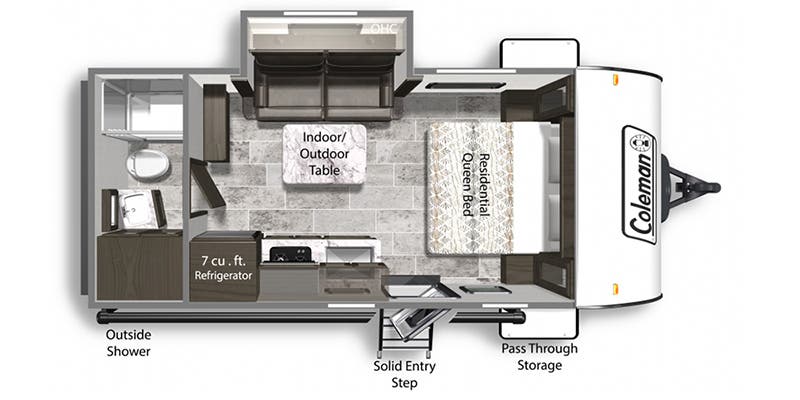 2021 DUTCHMEN COLEMAN LIGHT 1805RB - Floorplan 1