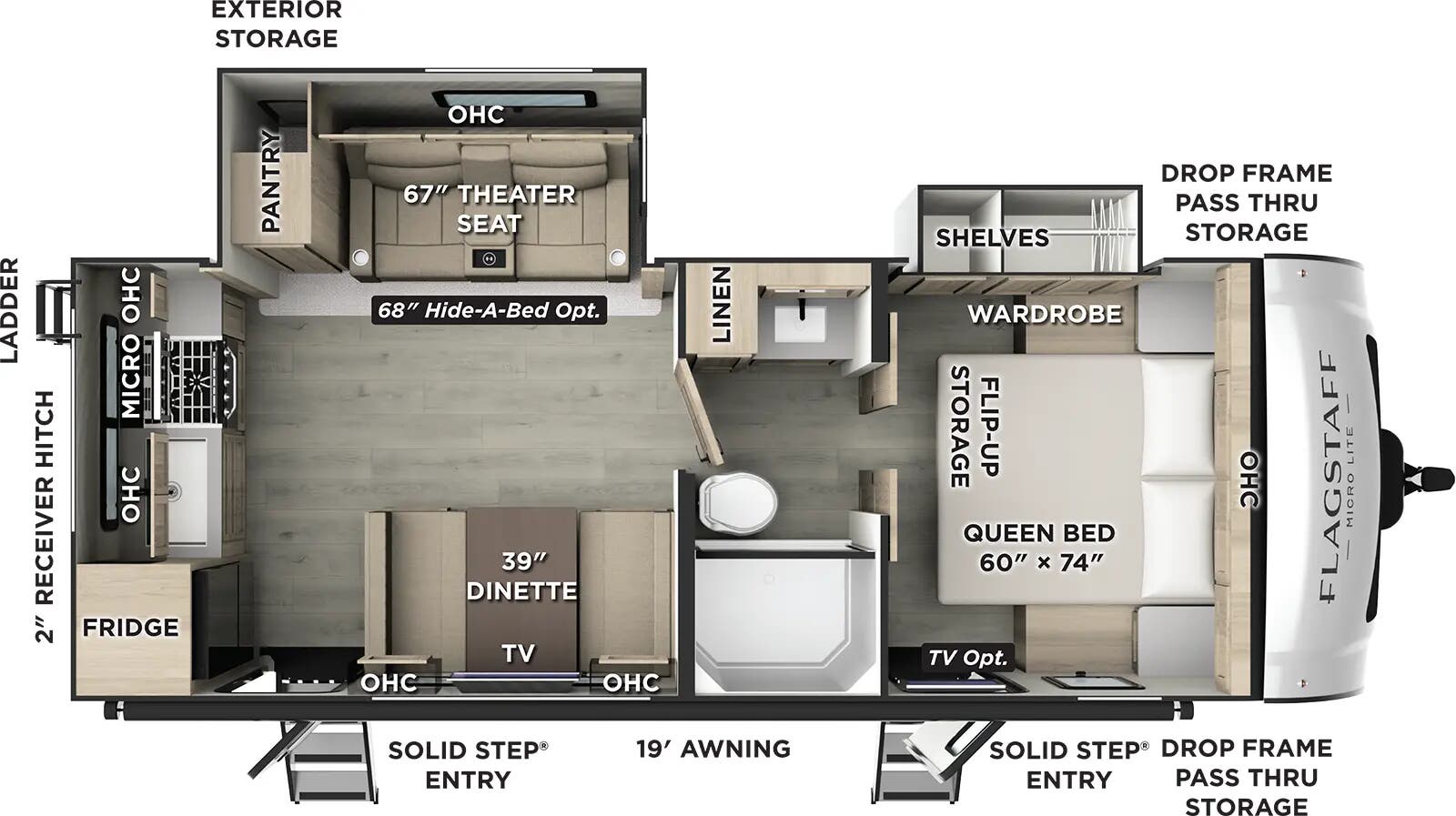 2026 Forest River Flagstaff Micro Lite 25SRK floorplan