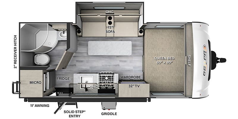2024 Forest River Rockwood GEO Pro G19FBS - Floorplan 1