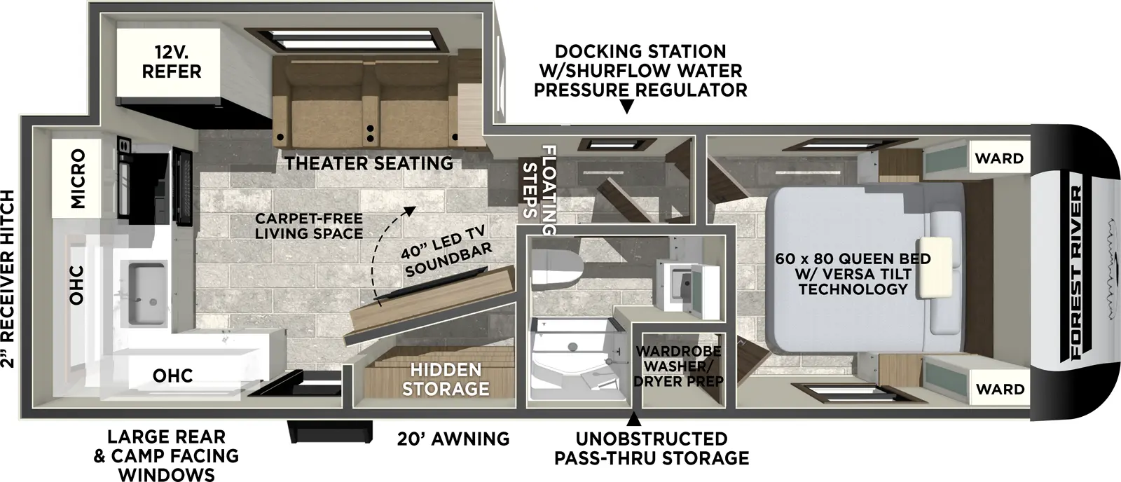 2026 Forest River Impression 235RW - Floorplan 1