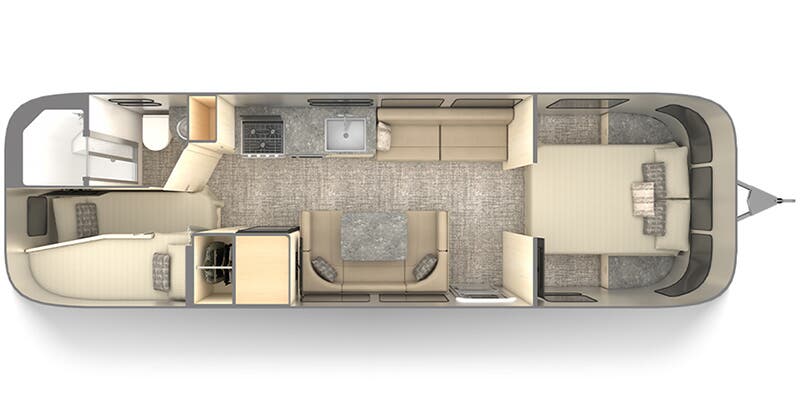 2025 Airstream Flying Cloud 30FB Bunk - Floorplan 1