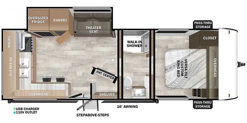 2025 Forest River Salem 22ERAS - Floorplan 1