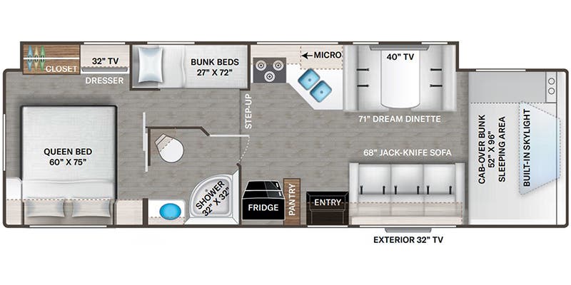 2023 THOR GENEVA 31VA - Floorplan 1