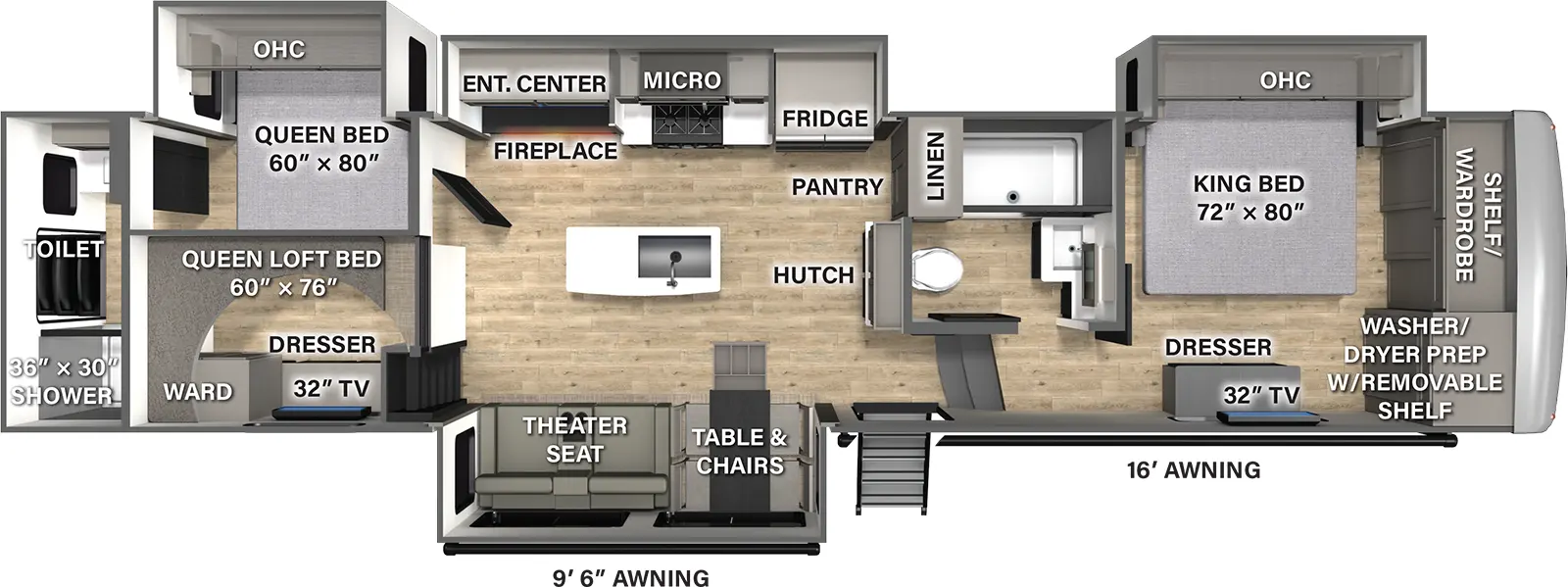 2026 Forest River Columbus 376DS - Floorplan 1