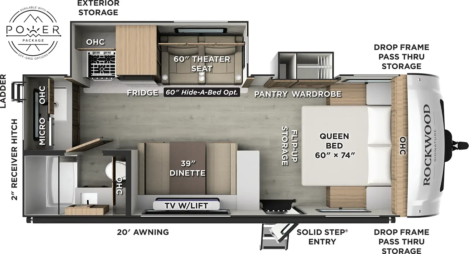 2026 Forest River Rockwood Mini Lite 2522FB - Floorplan 1