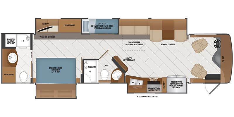 2026 Fleetwood Discovery 38N - Floorplan 1