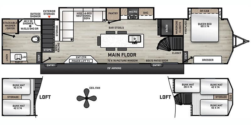 2025 COACHMEN CATALINA 42CONDO - Floorplan 1